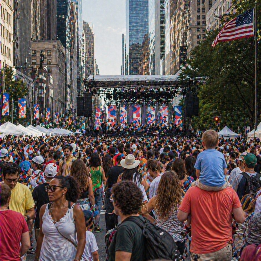 Large Civic Concert, Festival Corridor, NYC